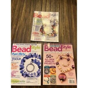 Magazine Lot BeadStyle May & July 2004 February 2007 jewelry Making Crafts bead